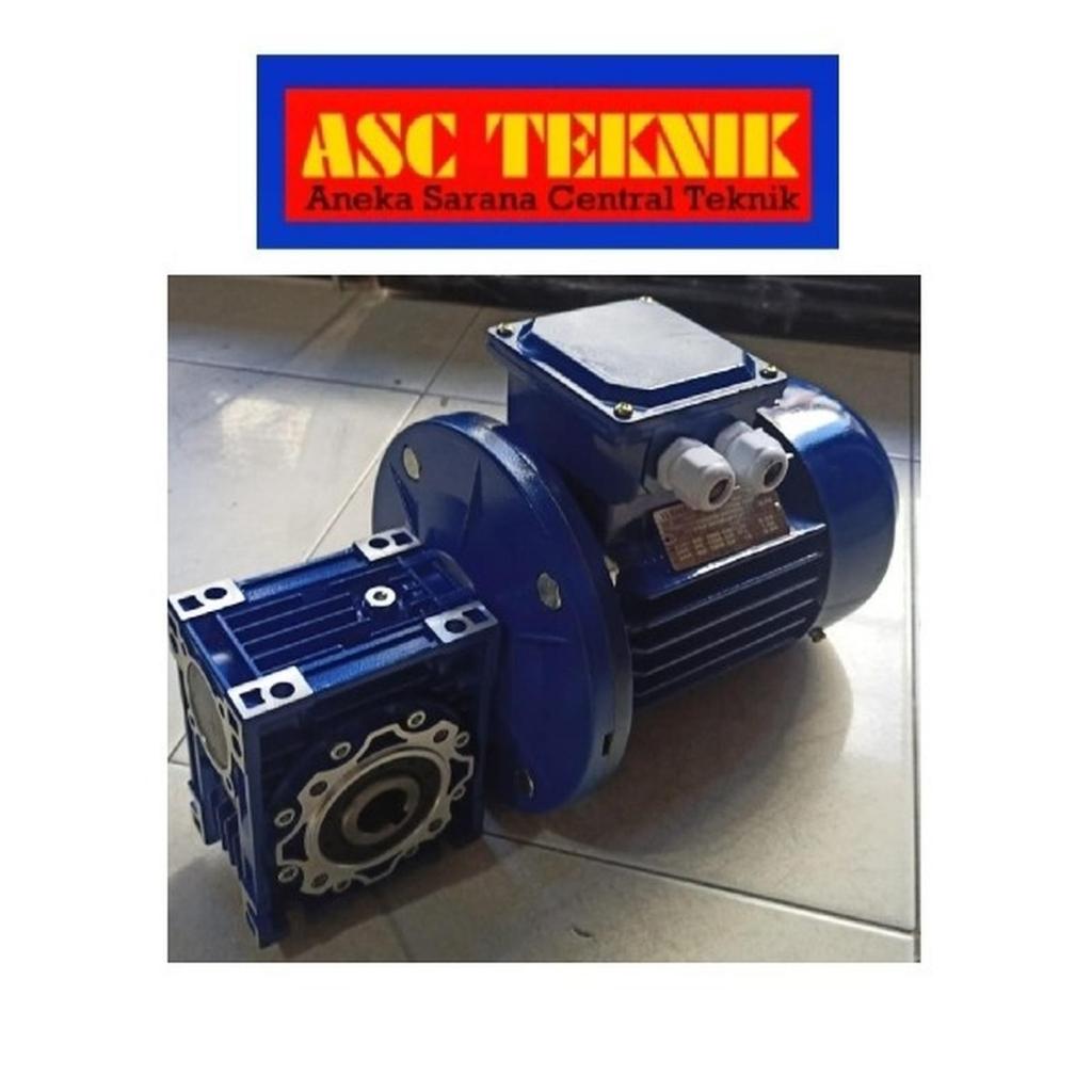 Gear box Worm Gear Bologna NMRV 050 Ratio 7.5 + Fa cw motor 1hp 3phase