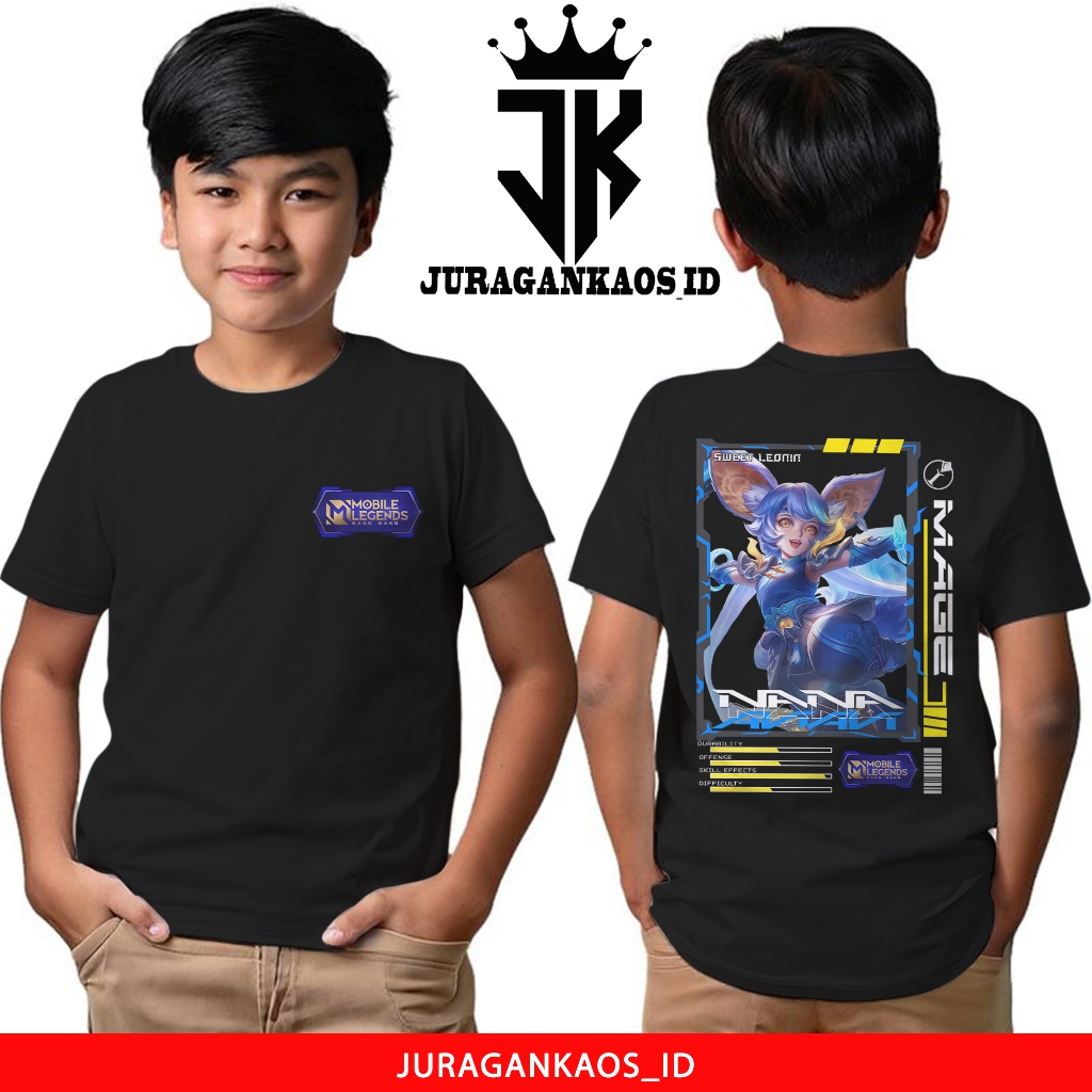 JuraganKaos Anak Motif Mobile Legend Nana Aqua Pura Baru - Kaos Anak Usia 1 Tahun Sampai 12 Tahun - 