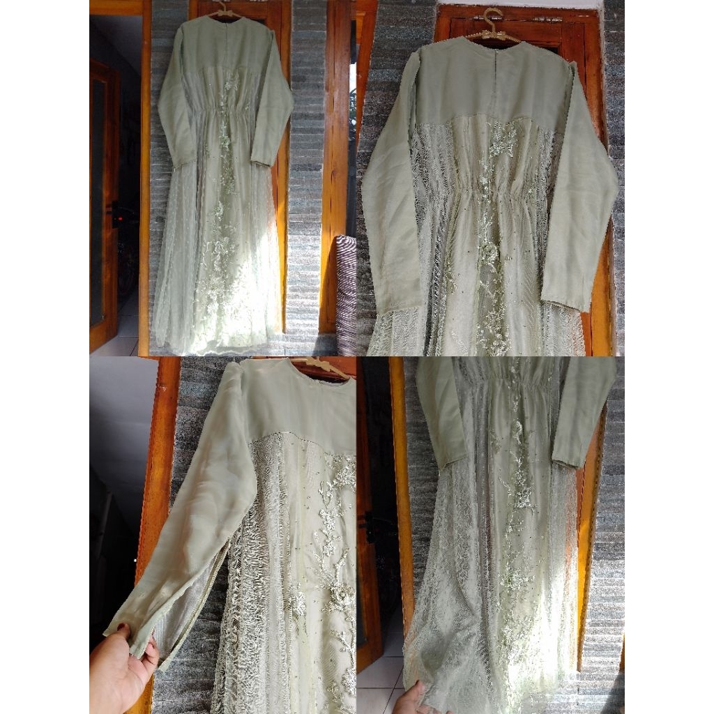 DRESS KONDANGAN WARNA SAGE