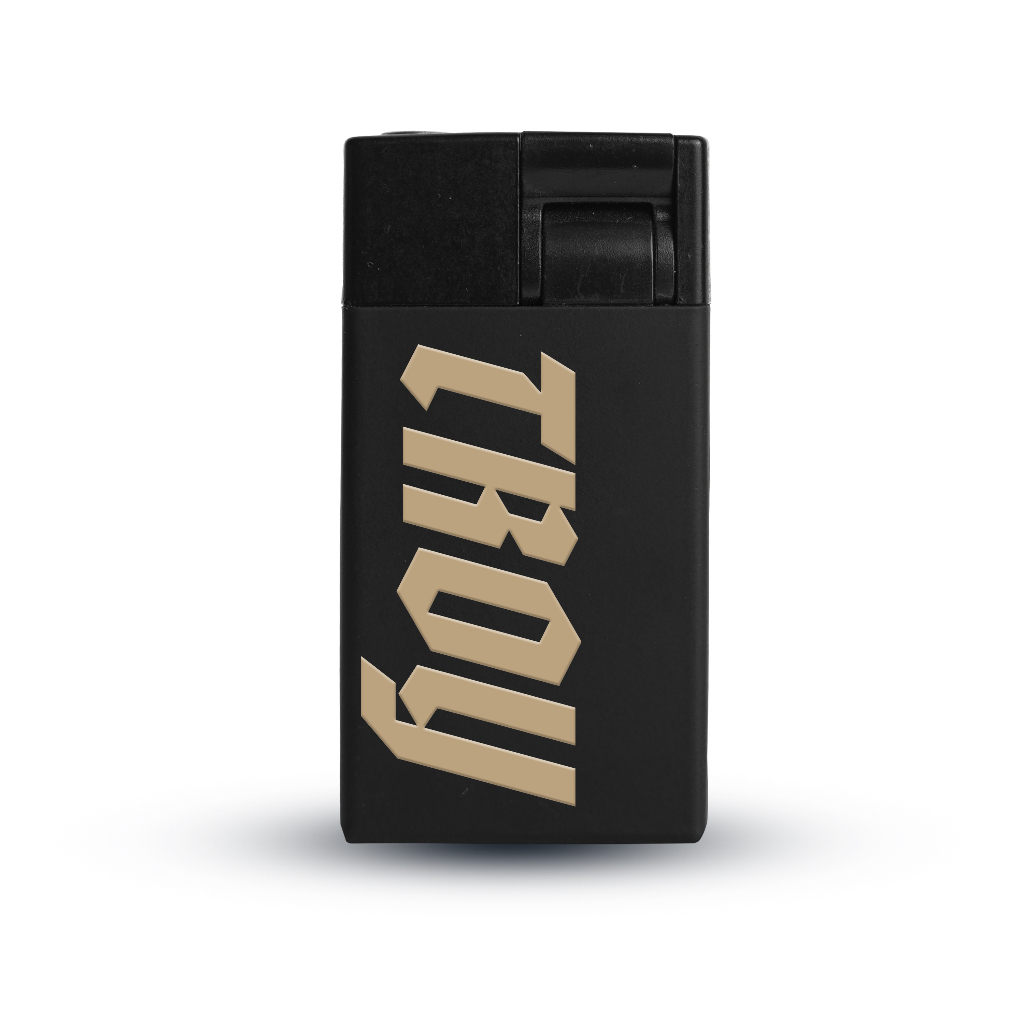 Troy Company Lighter Black Single Jet Flame Owlmark - Korek Api Pemantik Api LA 302