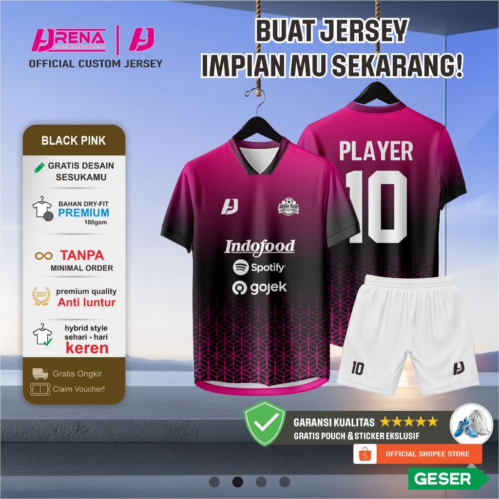 Jersey Futsal Baju Bola Baju Futsal Printing Baju Anak laki - laki Custom Desain ( Bisa Satuan )