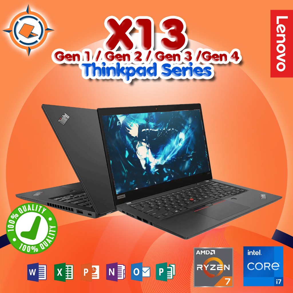 [PROMO] LENOVO THINKPAD X13 GEN 4 RYZEN i7 | i5 RAM 32GB SSD BERGARANSI