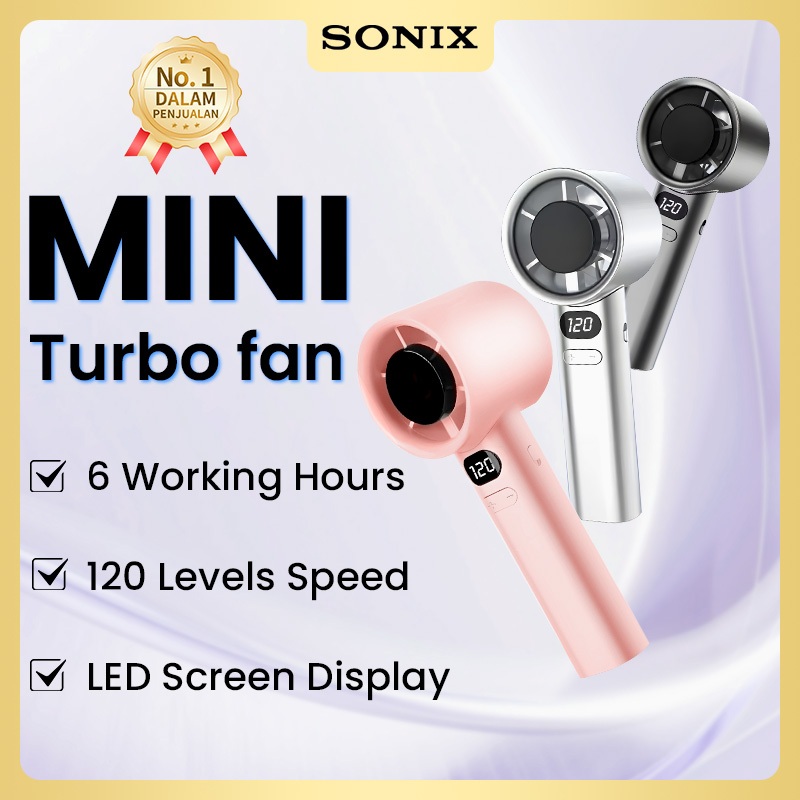 Sonix Mini Fan SF04 Kipas Angin Portable Genggam Strong Cooling Turbo Fan High Speed 120 Gear Wind D