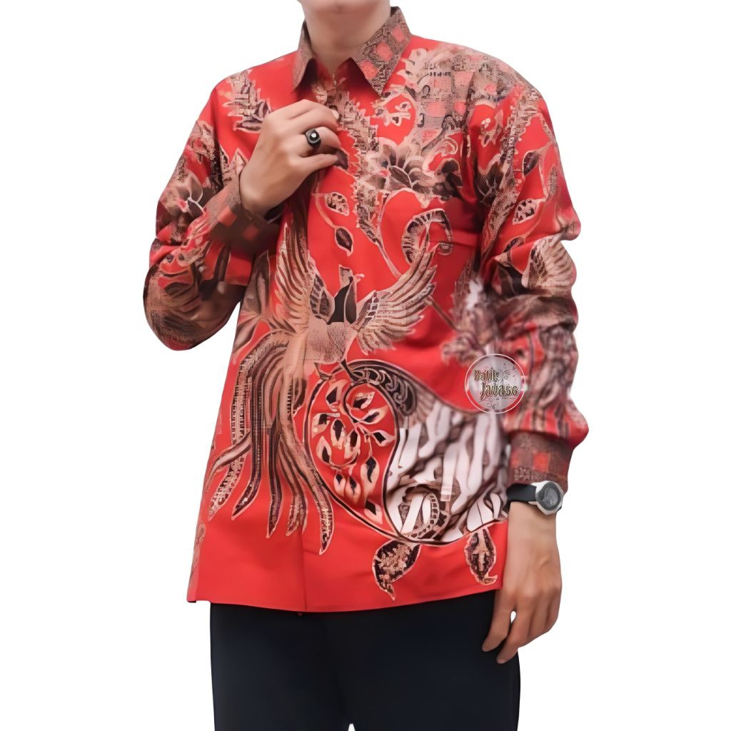 Baju Batik Tulis Pria / Kemeja  Batik Tulis Pria / Baju Kemeja Batik Tulis Asli Terbaru Modern Lenga