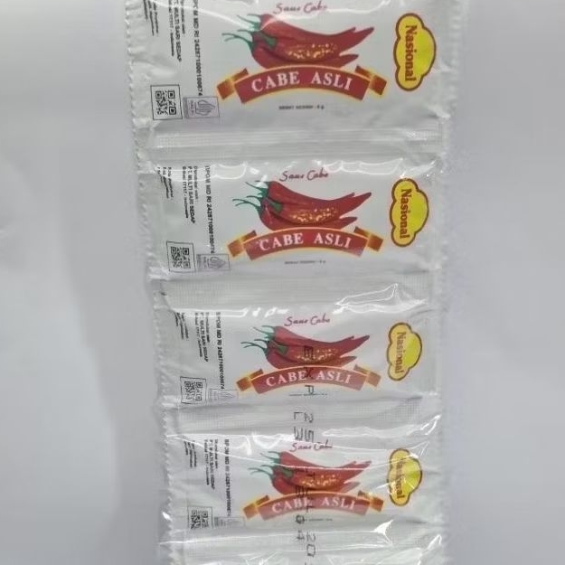 Sambal Nasional Saus Cabe Nasional Sachet 1 Pak isi 25 sachet