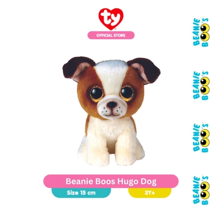 TY Beanie Boos Hugo Dog (Regular) - Boneka Anjing