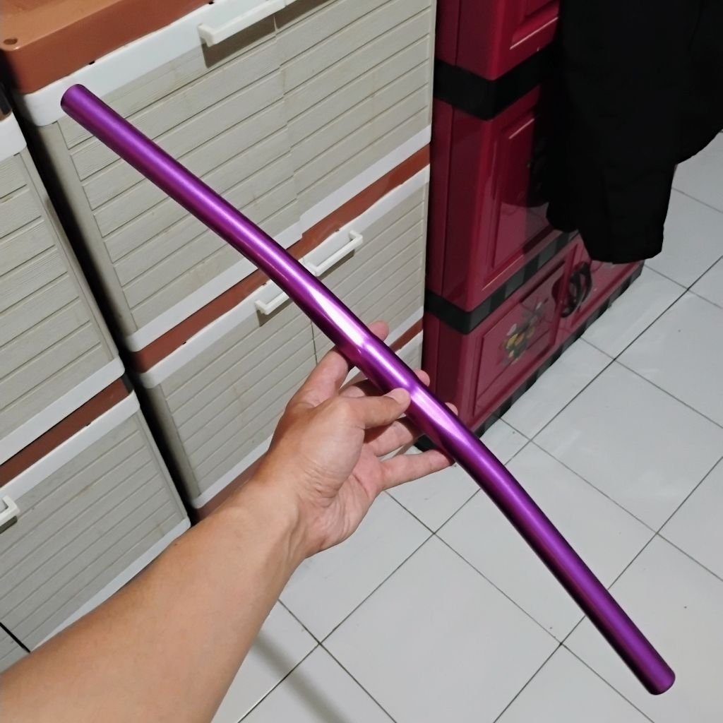 Wave Stang Sepeda Flatbar 25.4 Super Ringan Purple/ Ungu Anodize Alloy NOS