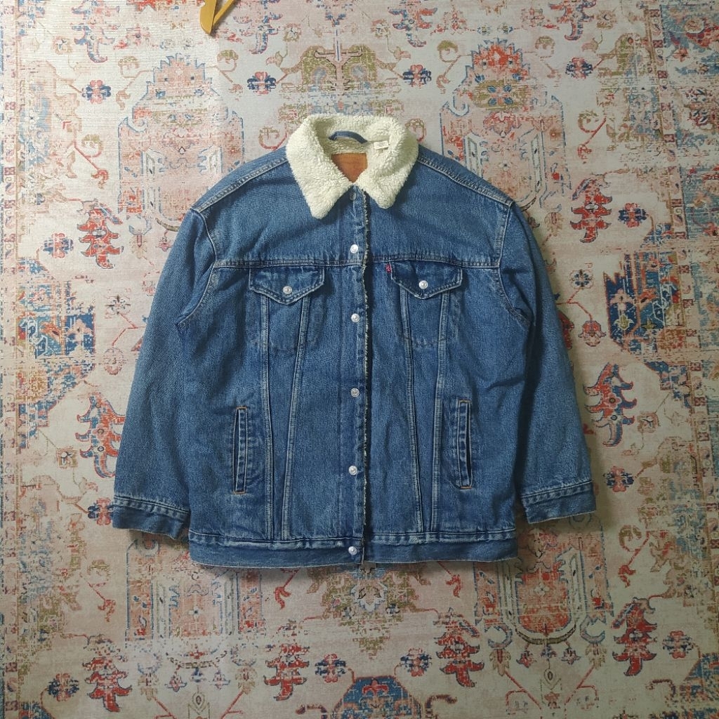 Levis Strauss Trucker Denim Sherpa Jacket, Denim Jacket
