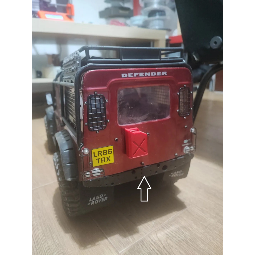Bumper belakang untuk TRX4 Defender. Traxxas TRX 4 Defender Rear Bumper. --- jasa cetak 3d print aks