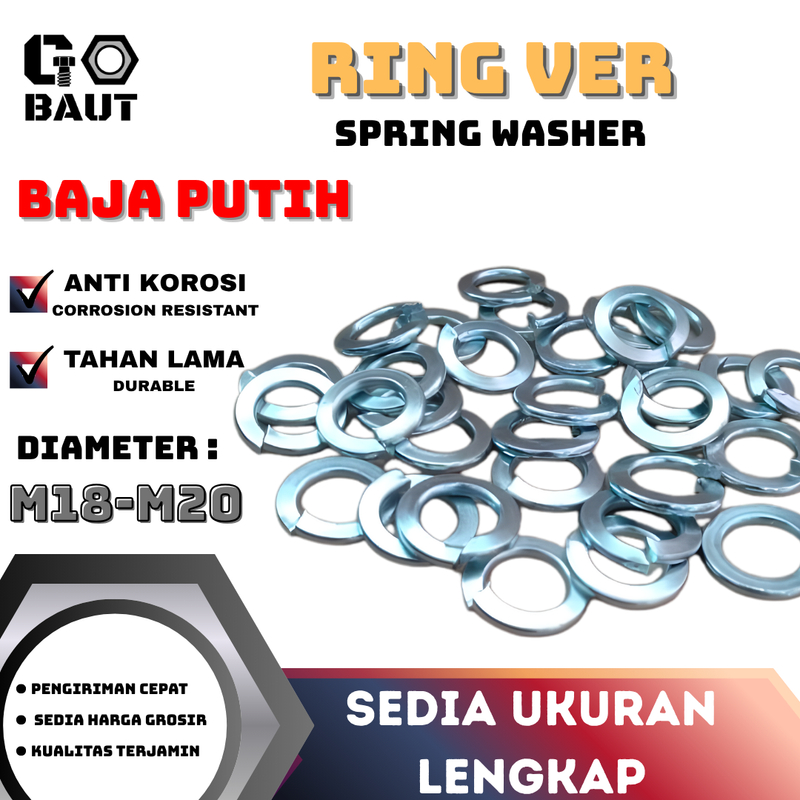 Ring Per / Ring Veer Putih M18-M20