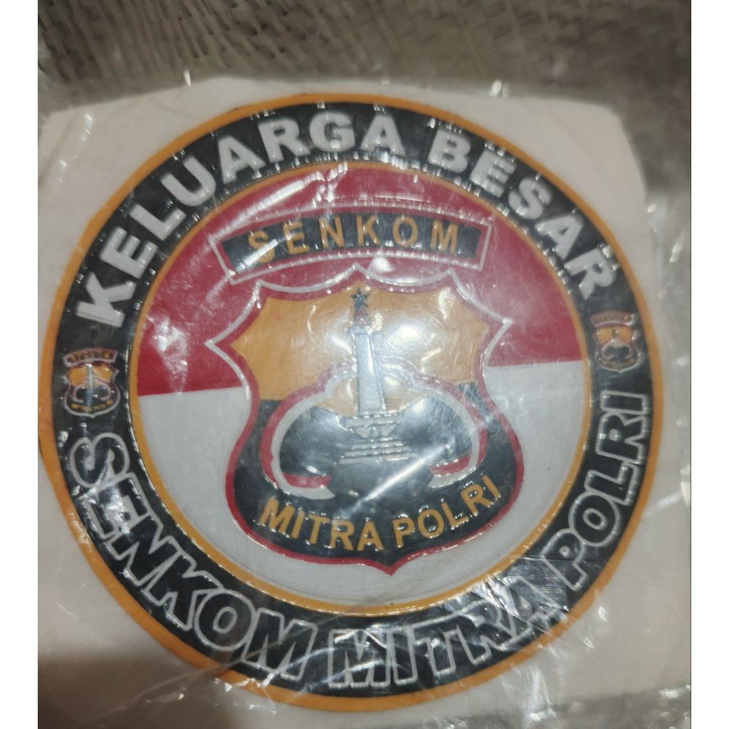 stiker embos/stiker senkom bulat keluarga besar/stiker timbul senkom