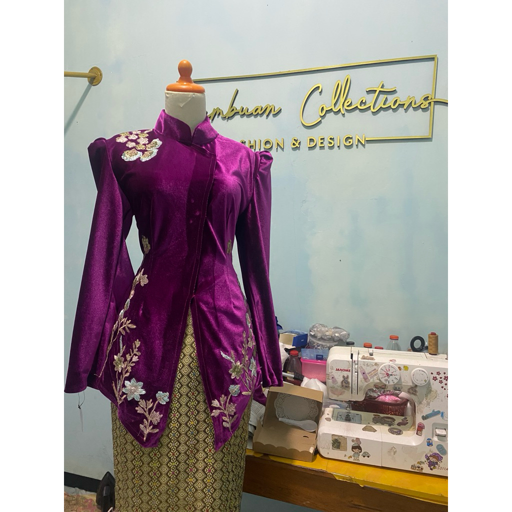 kebaya janggan bordir Lembayung Senja