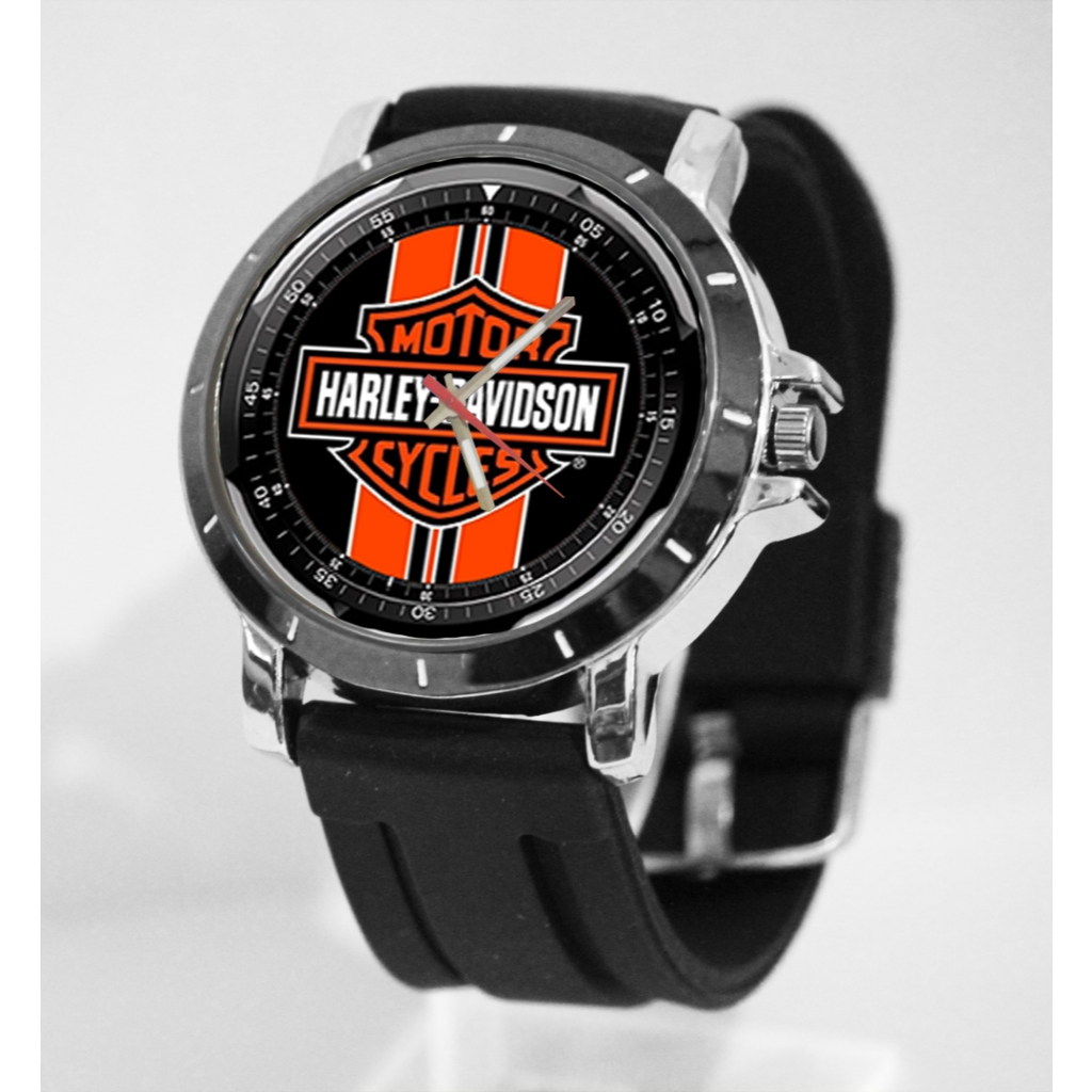 Jam Tangan Custom Tema HARLEY DAVIDSON Free Box & Baterai