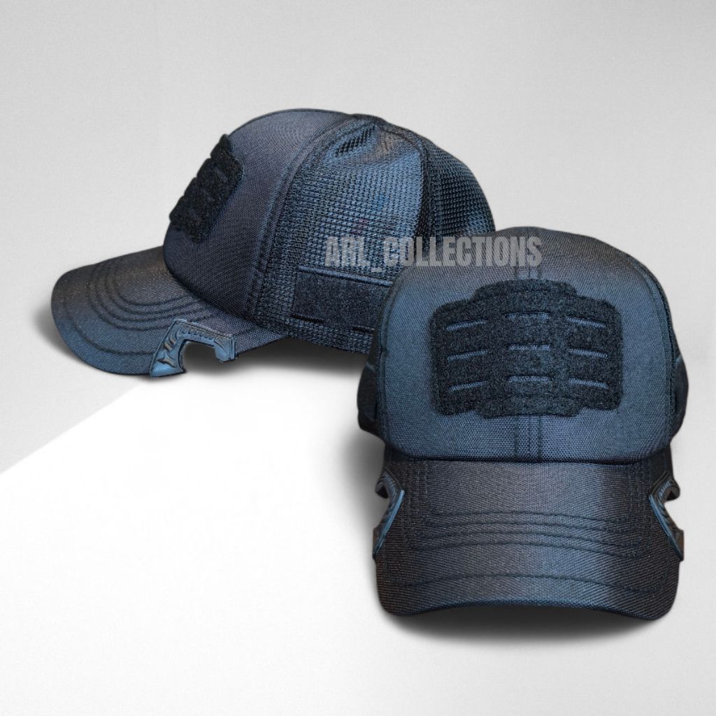 topi tactical coak hitam cordura katun kombinasi mess jaring