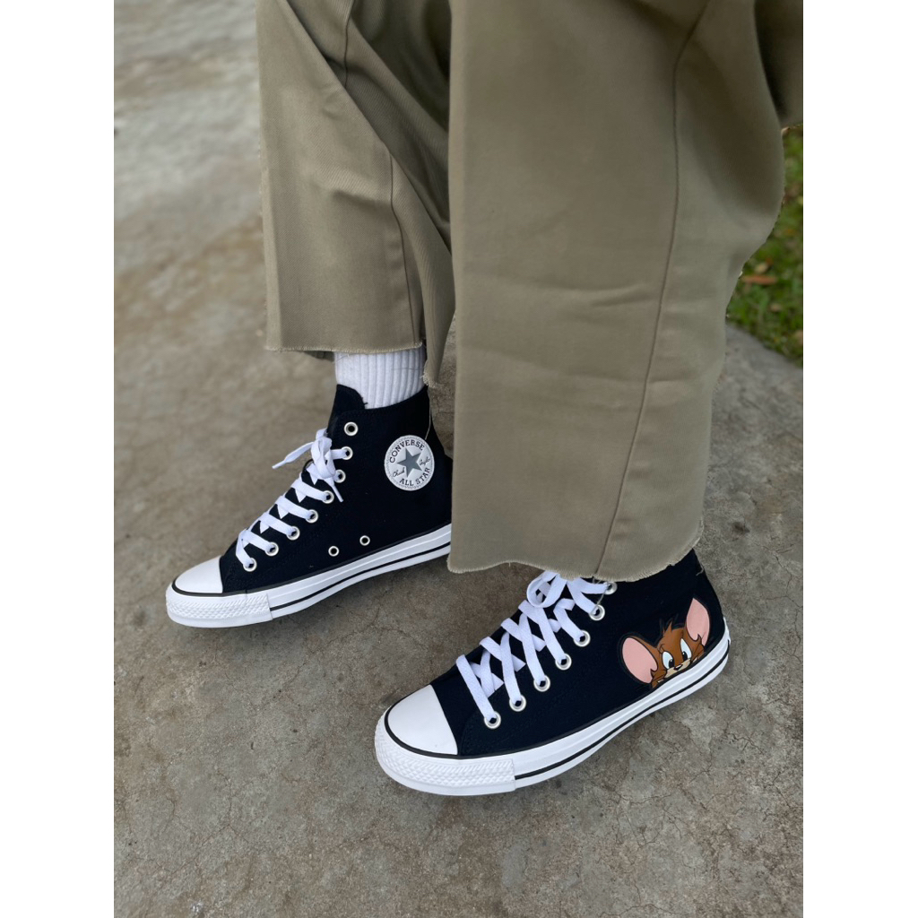 NEW Exclusive CONVERSE X TOM&JERRY ‘CTAS CLASSIC 85 Years Black LIMITED EDITION