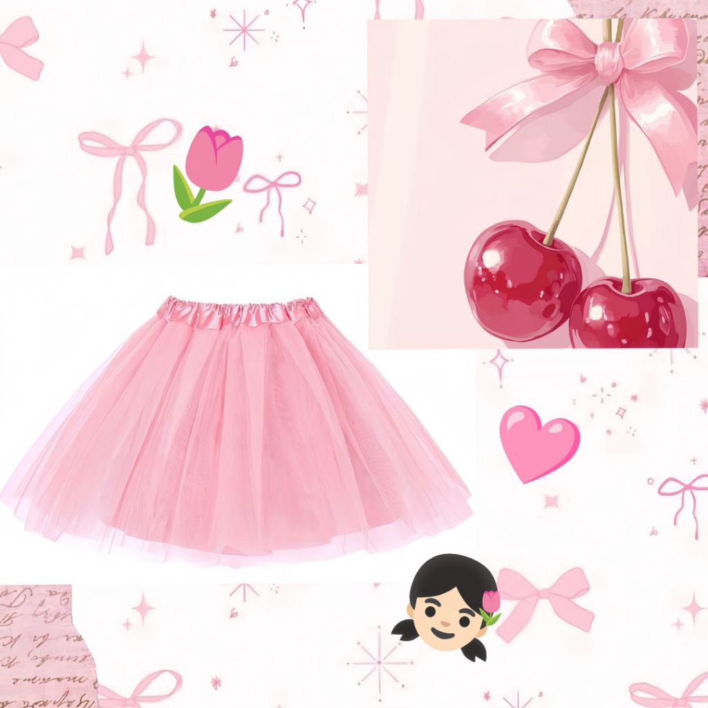 Rok Tutu Anak Pendek, Tile Polos