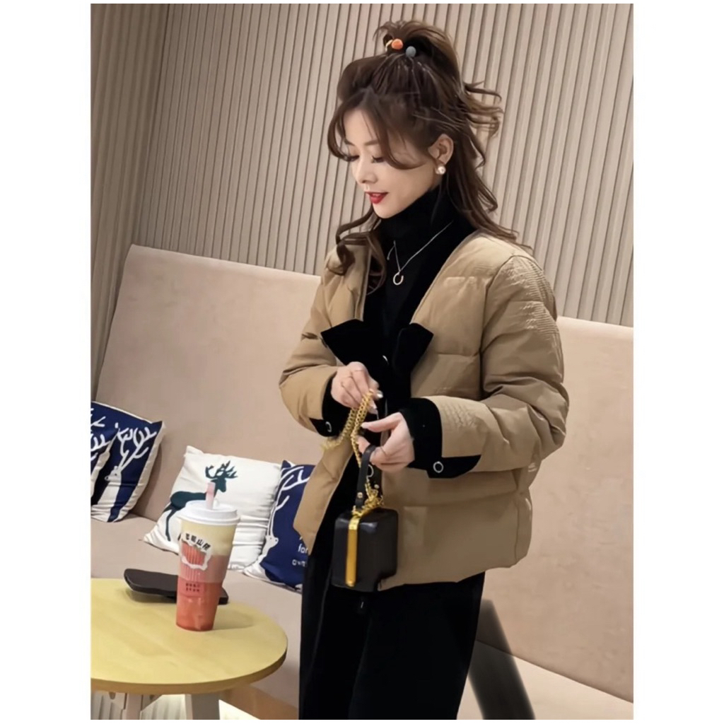 Jaket sweater wanita musim dingin pita AKIRA