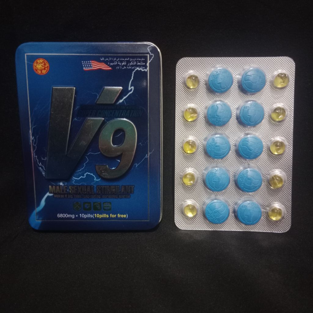 Obat V9 Original Obat Kuat Pria Asli Stamina Kuat Tahan Lama Isi 10 Pasang Tablet