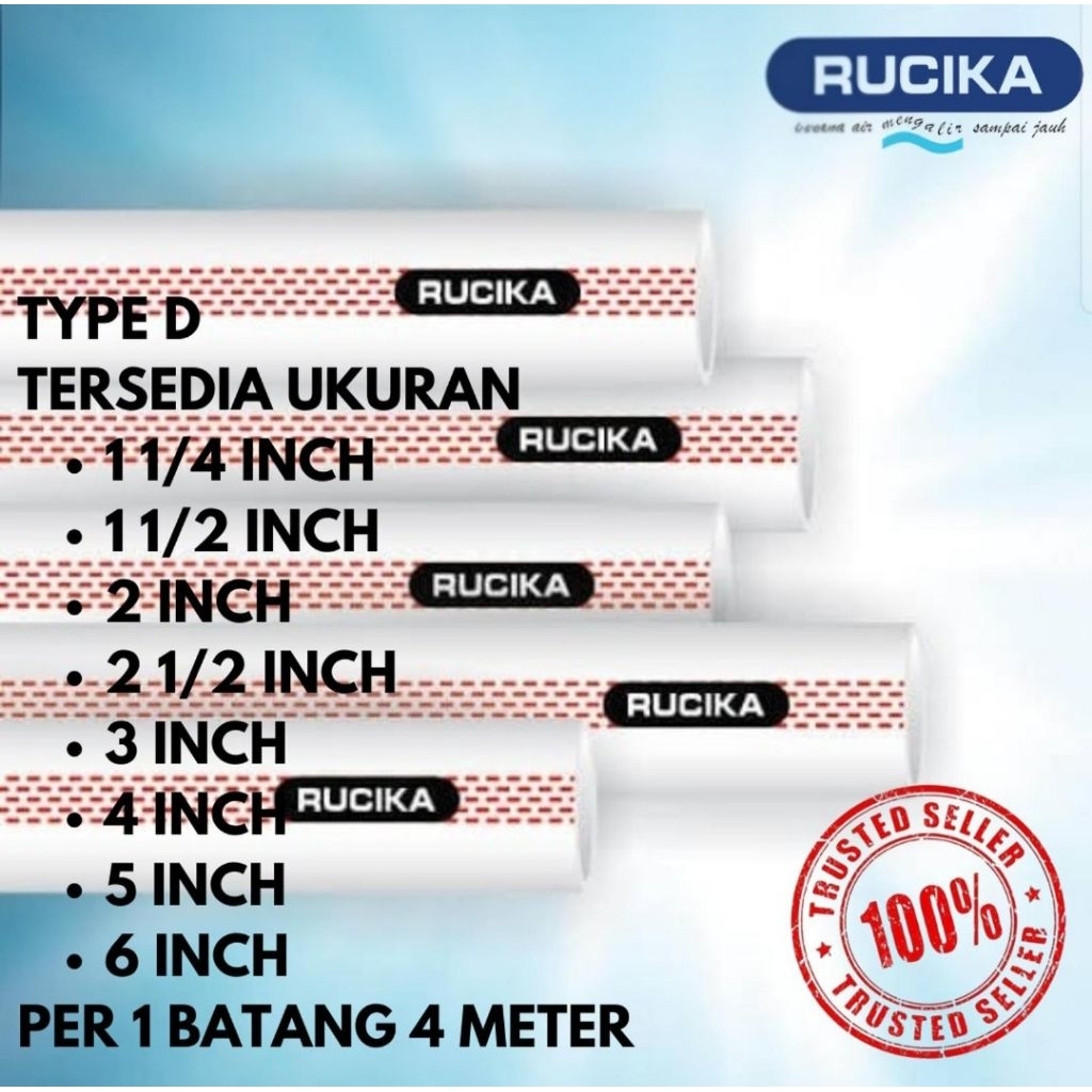 Pipa Rucika 4 inch D 4 Meter