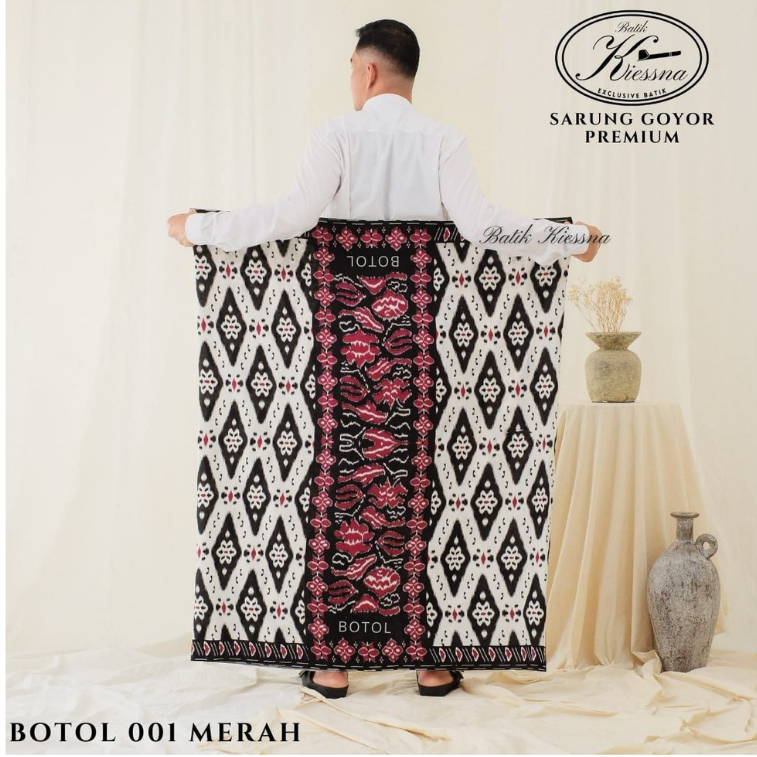 Sarung Goyor Premium Motif Botol Merah – Adem, Halus, dan Elegan