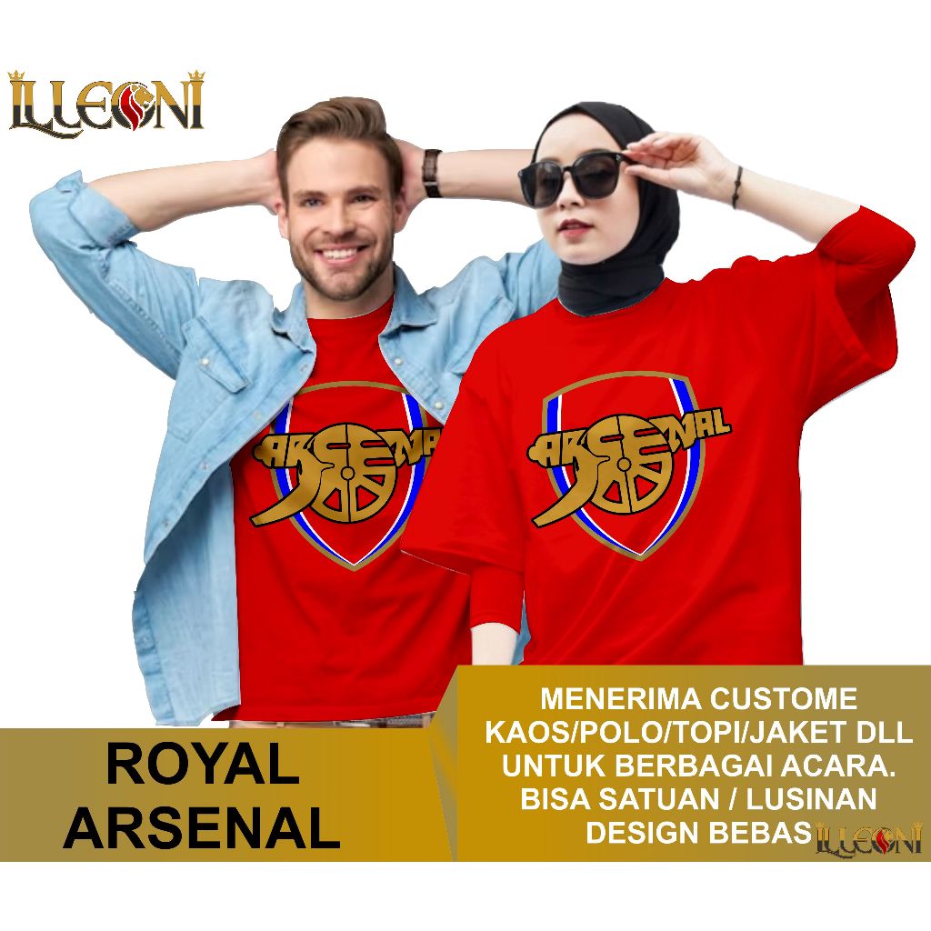 Kaos Royal Arsenal BIG SIZE (S-5XL)Kaos The Gunners . Kaos Meriam London   Kaos Arsenal