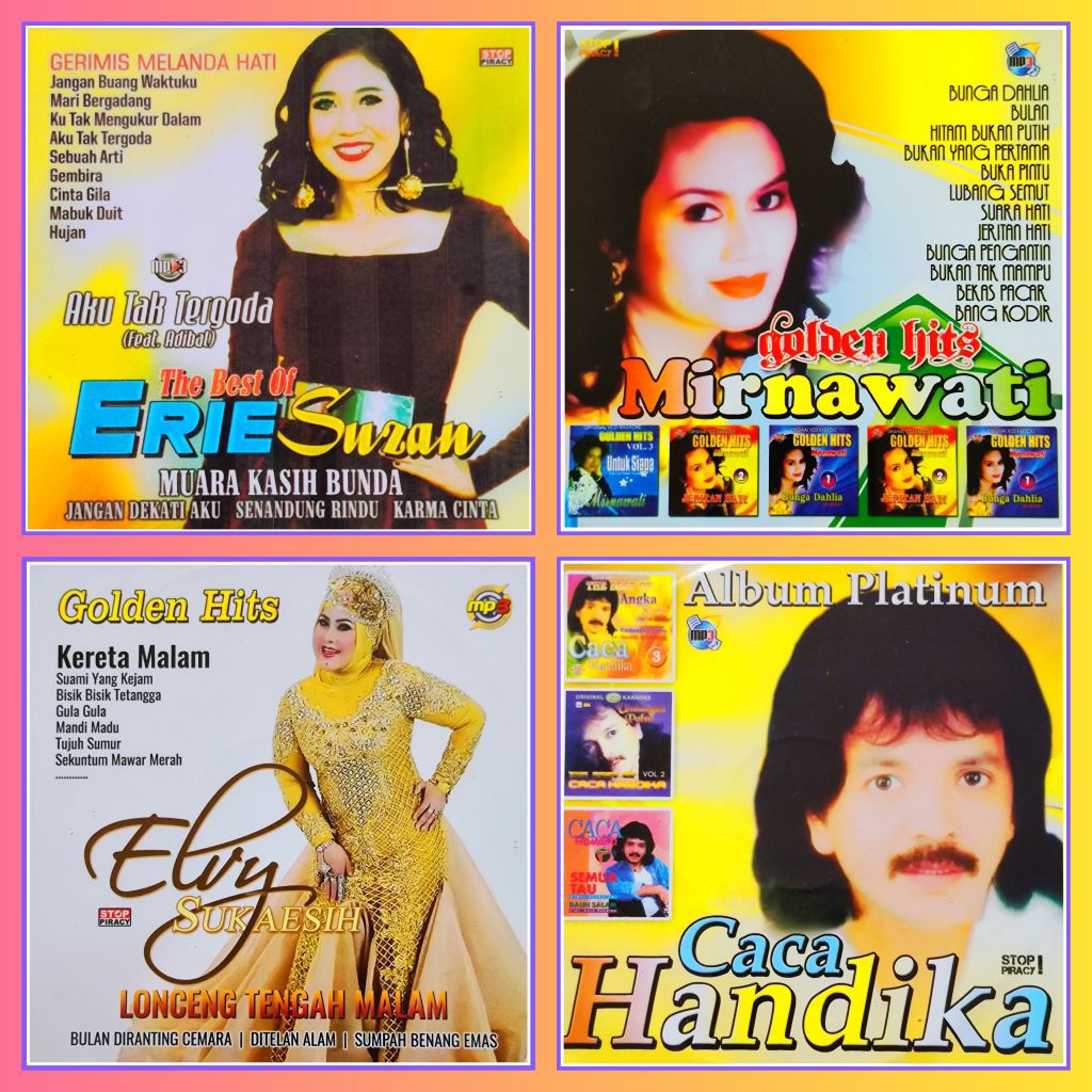 Kaset MP3 Lagu Dangdut Erie Suzan - Mirnawati - Elvy Sukaesih - Caca Handika Pilihan Album