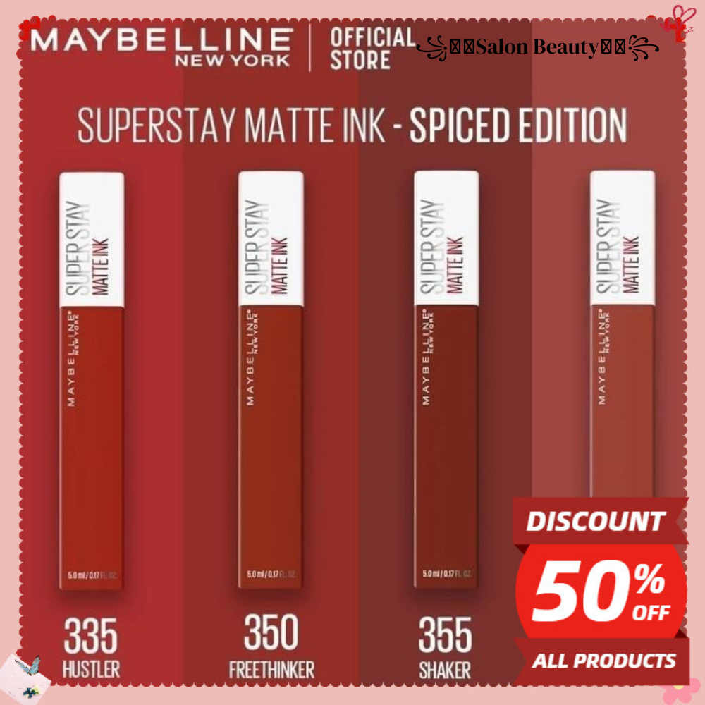[ Salon Beauty ] Lipstik MAYBELLINE Superstay Matte Ink Asli Original lengkap 47 varian