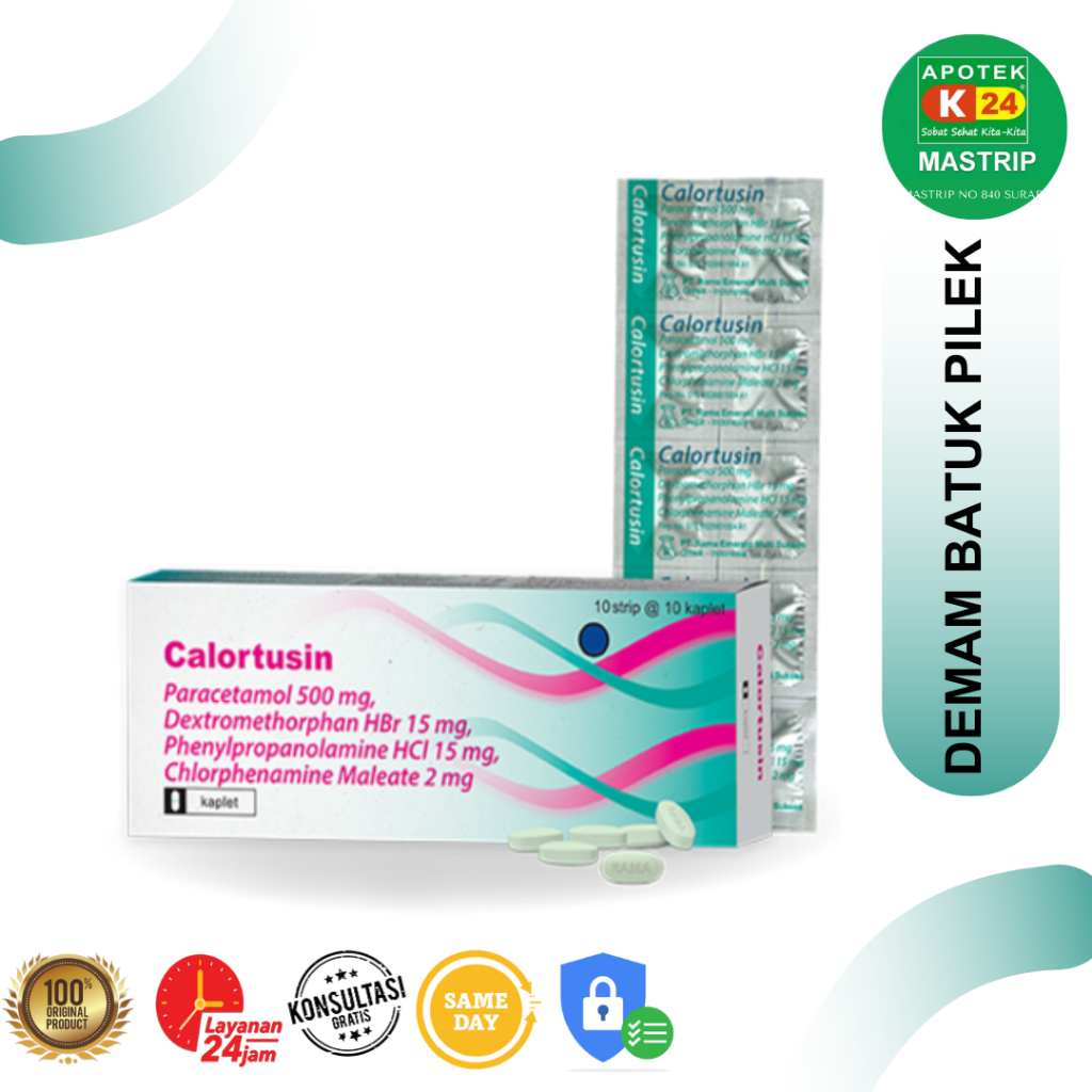CALORTUSIN TABLET DEMAM BATUK PILEK DEWASA 10 TABLET
