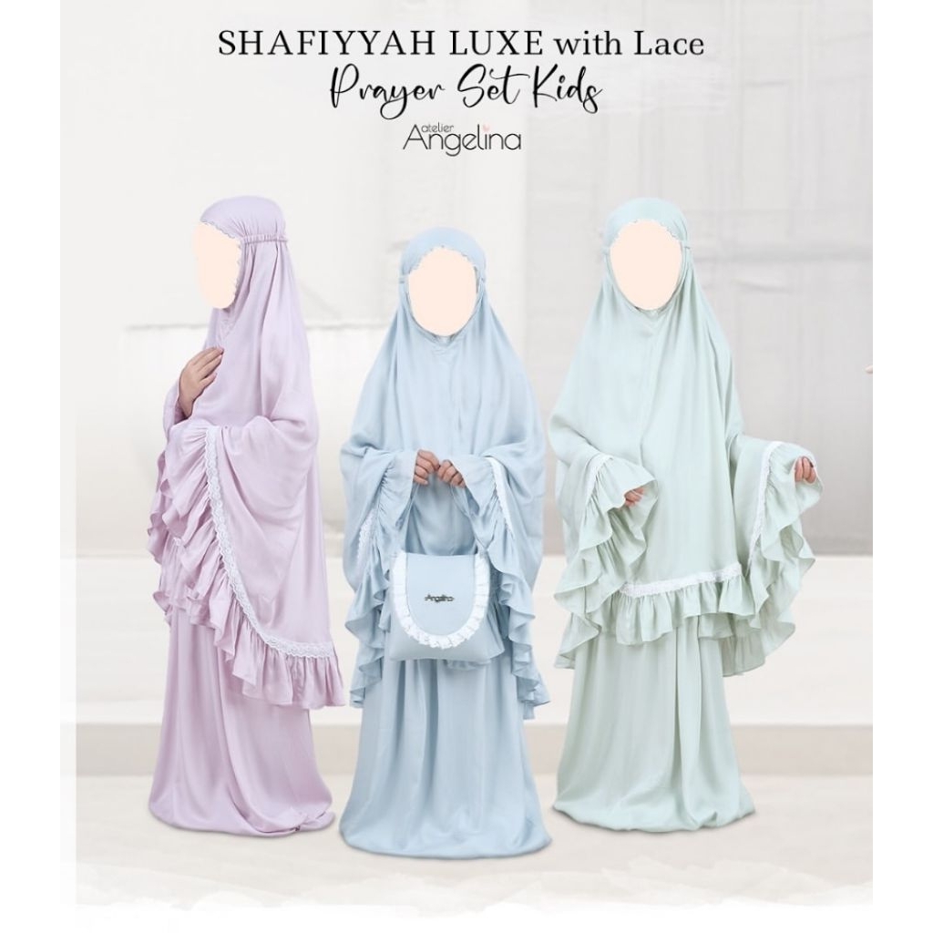 Mukena Safiyyah Luxe Kids size 3 Prayer Set Atelier Angelina