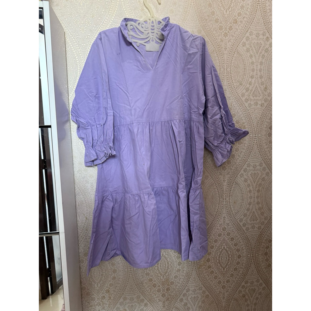 prelove dress ungu ruffle midi dress