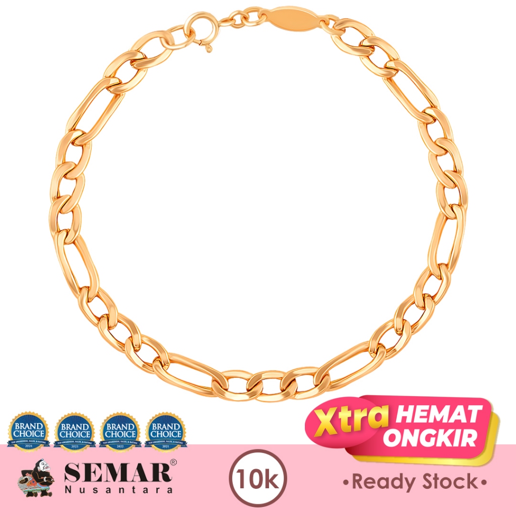 Gelang Emas Fancy Betran Ovalina Gold 10K Semar Nusantara