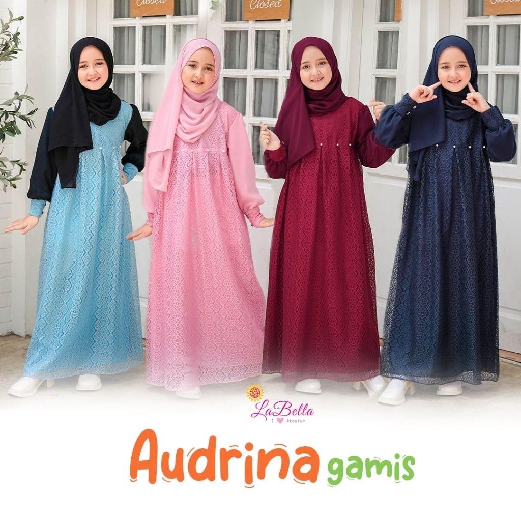 [2026 BAJU LEBARAN  USIA 3-13 TAHUN ORIGINAL LABELLA] BAJU MUSLIM ANAK REMAJA PEREMPUAN WOLLYCREP KO