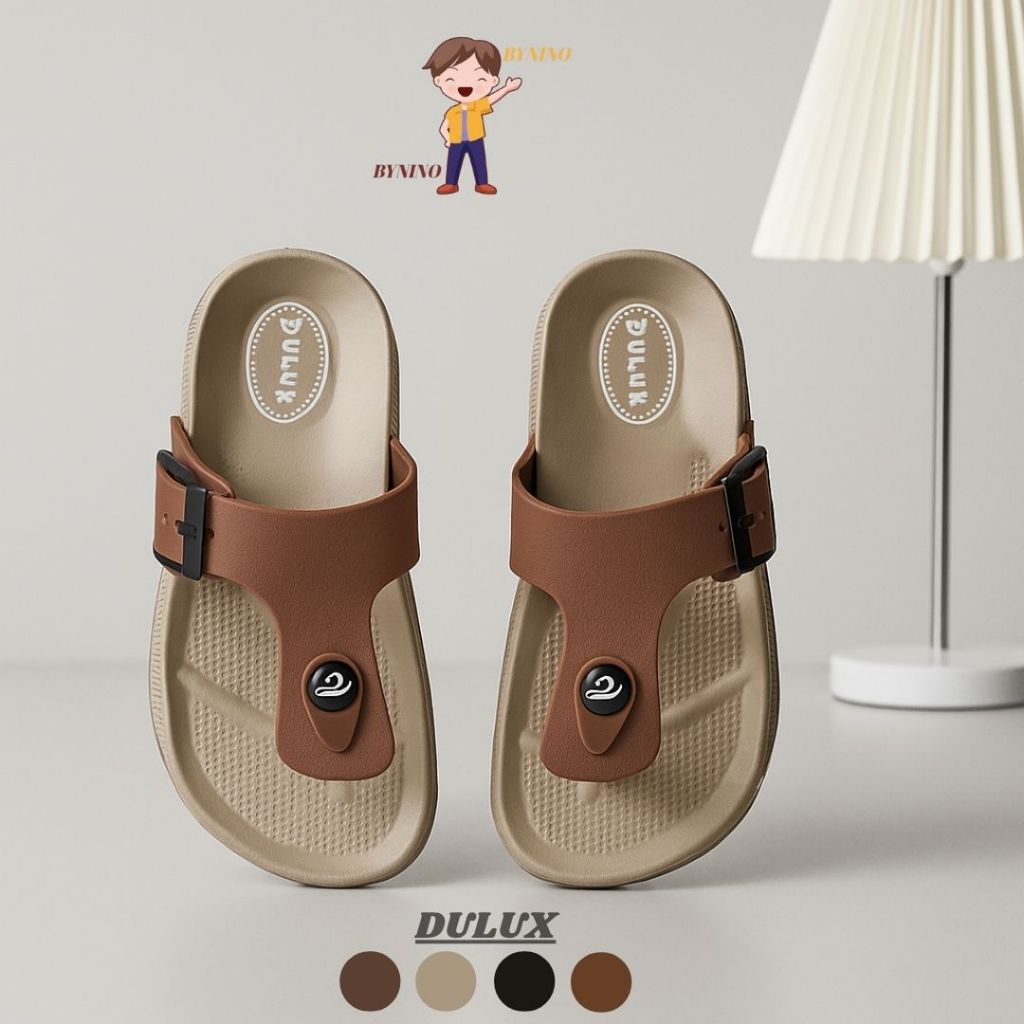 BYNINO (Size 25-44) VARO Dulux 213 Sandal Anak Karet Jepit Sandal Wanita Sandal Pria Polos