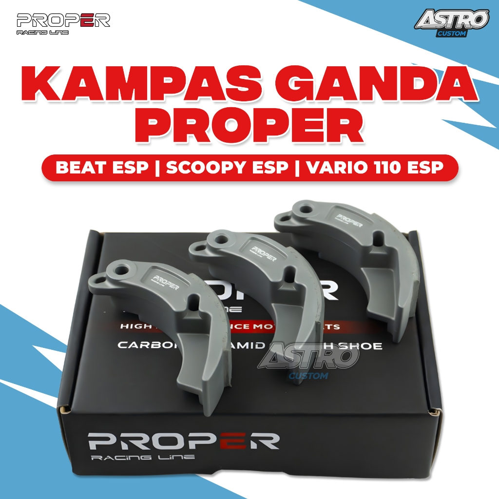 Kampas Ganda Proper BeaT Fi ESP Scoopy Fi ESP Genio BeaT Deluxe Street POP Vario 110 Fi Upgrade CVT