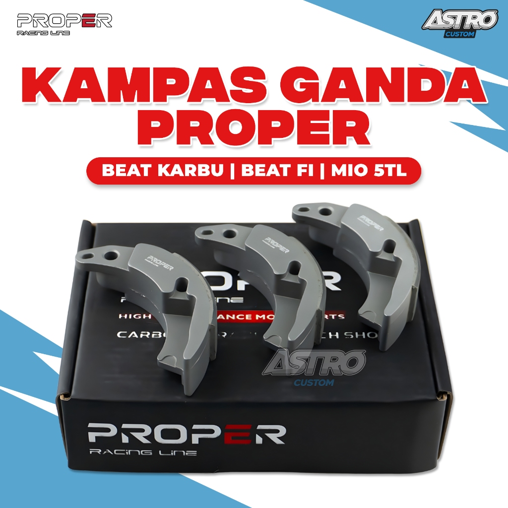 Kampas Ganda Proper BeaT Karbu Fi Scoopy Karbu Fi Fino Mio Soul Karbu Karbon Kevlar Upgrade CVT