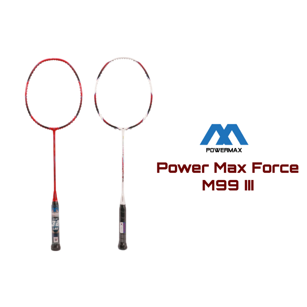 Raket Badminton Original Power Max Force M99 III  Bonus Senar