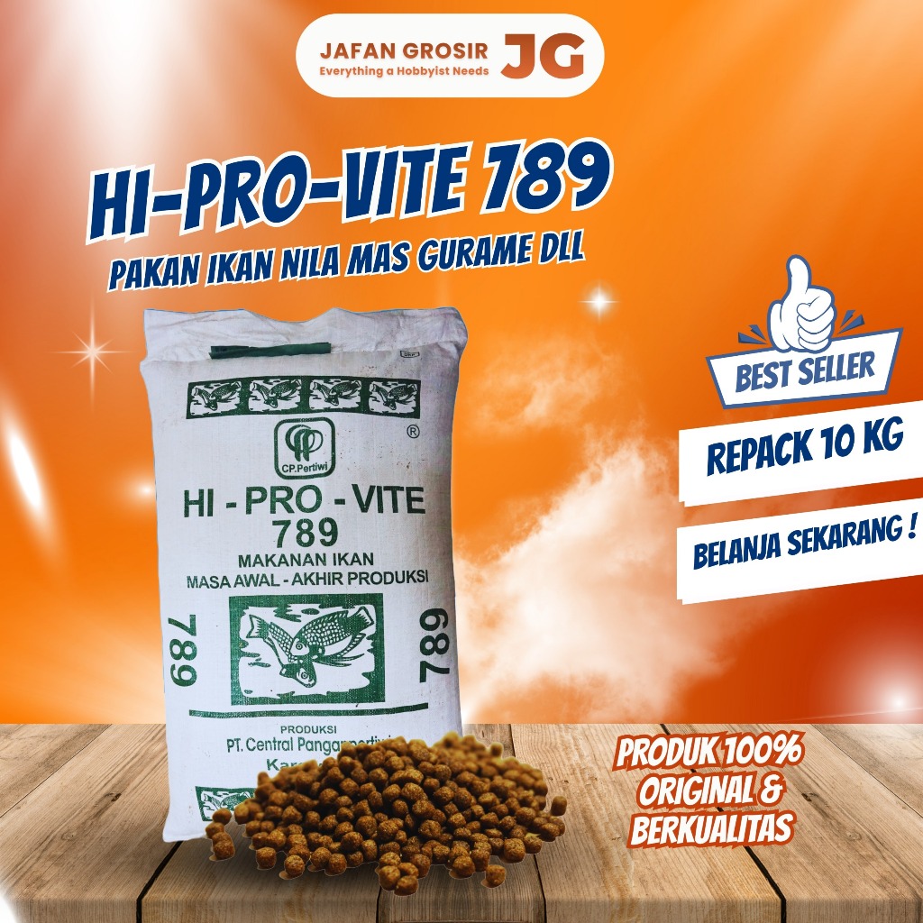 PAKAN IKAN 789 10 KG PAKAN IKAN NILA BAWAL IKAN MAS
