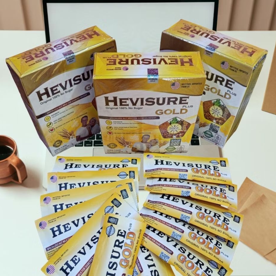Paket 2Box HEVISURE GOLD 100% ASLI Susu Terbaik Obat Untuk DIABETES ASAM URAT DAN MENURUNKAN KADAR A