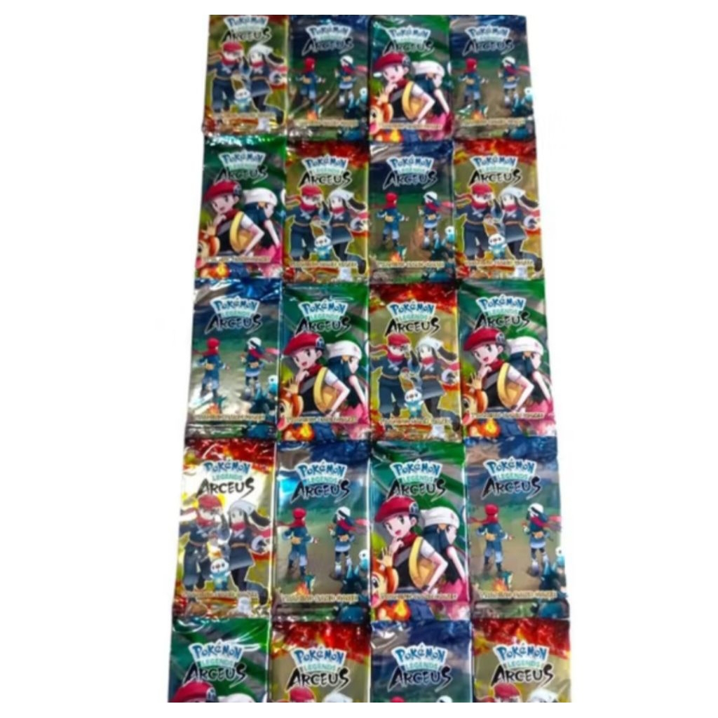 12 Sachet Kartu Foil Card Pokemon Legends Arceus Tranding Card Game