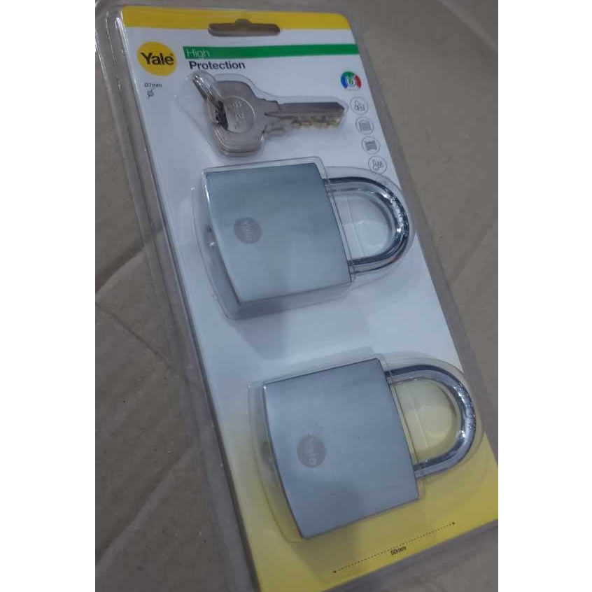 GEMBOK SET ISI 2 PCS YALE/GEMBOK PAGAR RUMAH GEMBOK RUKO GEMBOK GUDANG GEMBOK BAGASI/ GEMBOK TRUK/ G