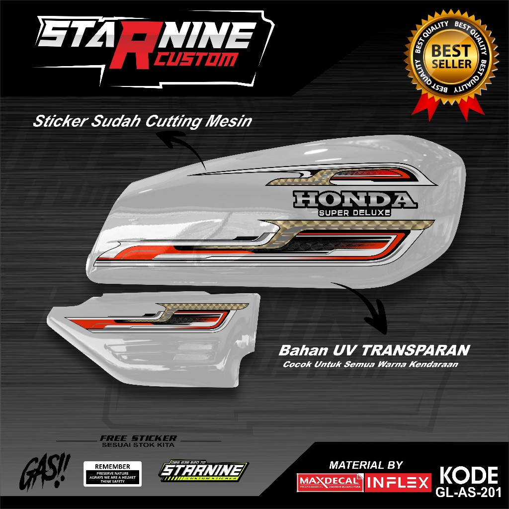 stiker GL100 / Striping GL125 / stiker GL kode GL-AS-201