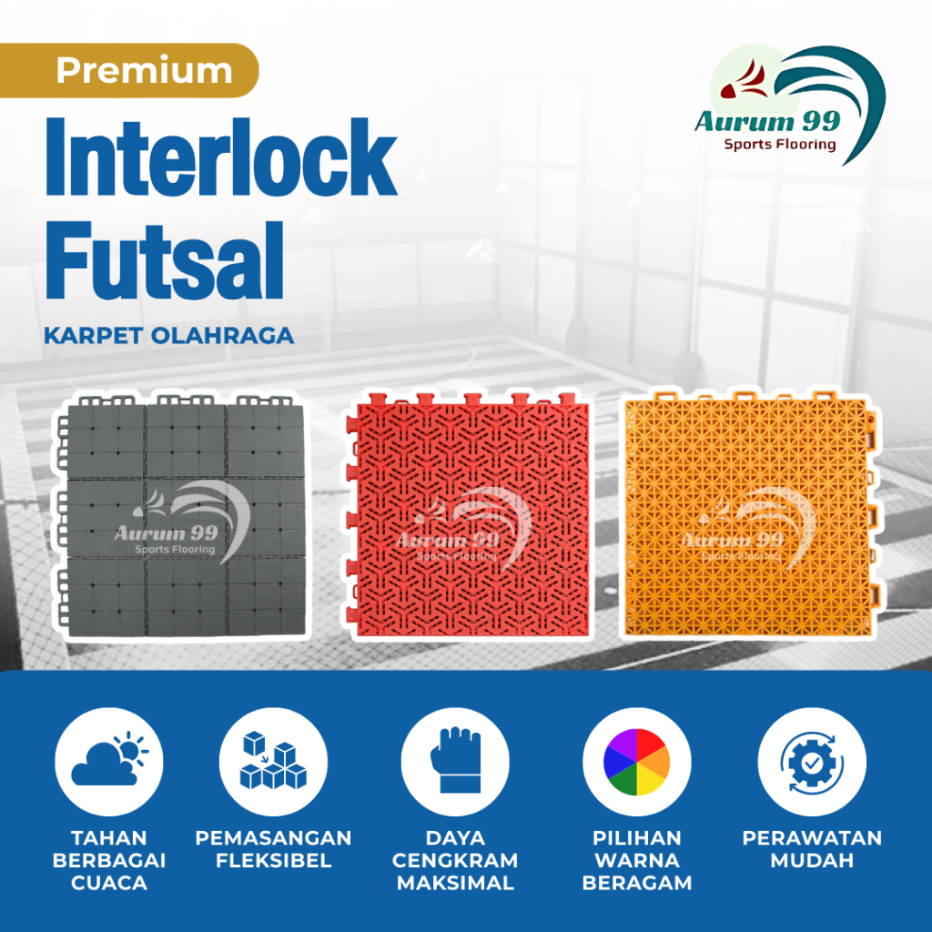 Lantai Futsal - Lapangan Futsal Full Set | Karpet Lapangan Futsal (Premium)