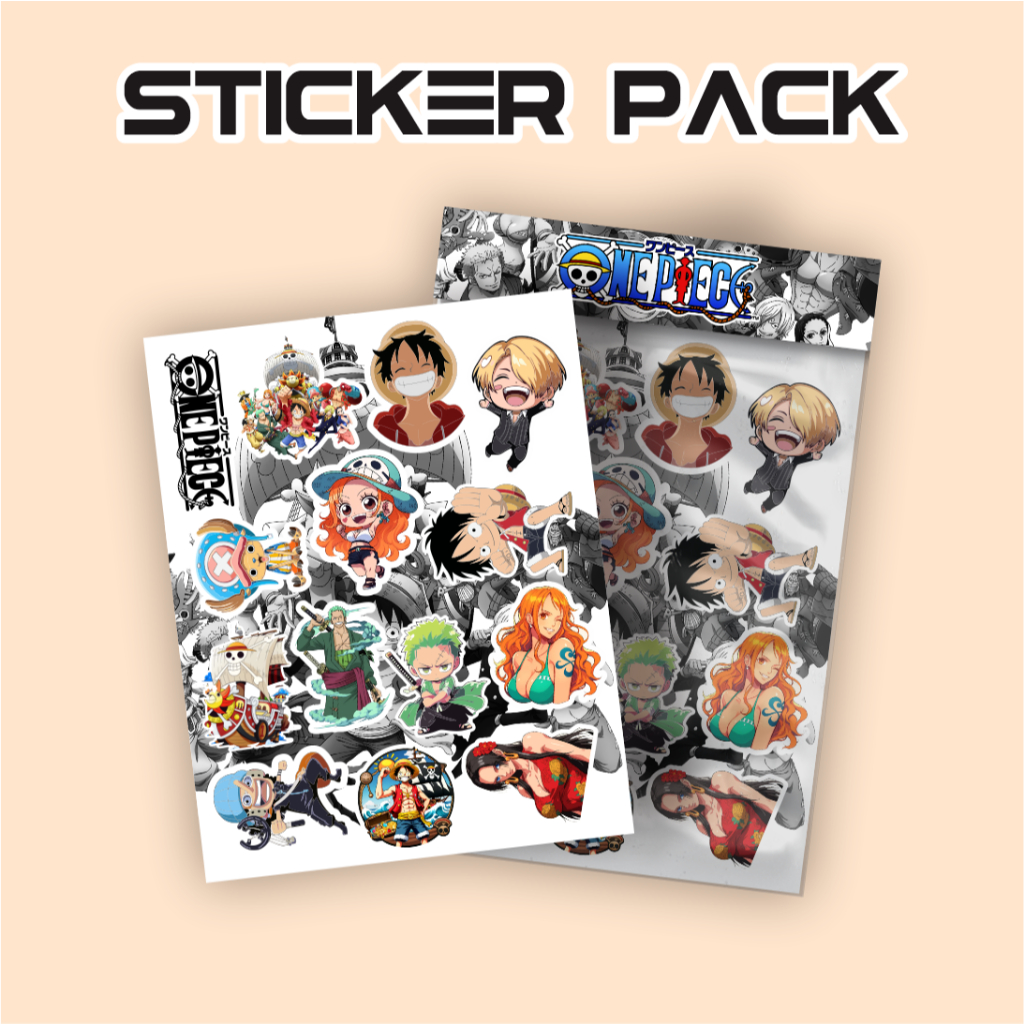 STIKER ONE PIECE STICKER AESTHETIC KARTUN ANIME STIKER CASE HANDPHONE KOPER LAPTOP STIKER ANTI AIR