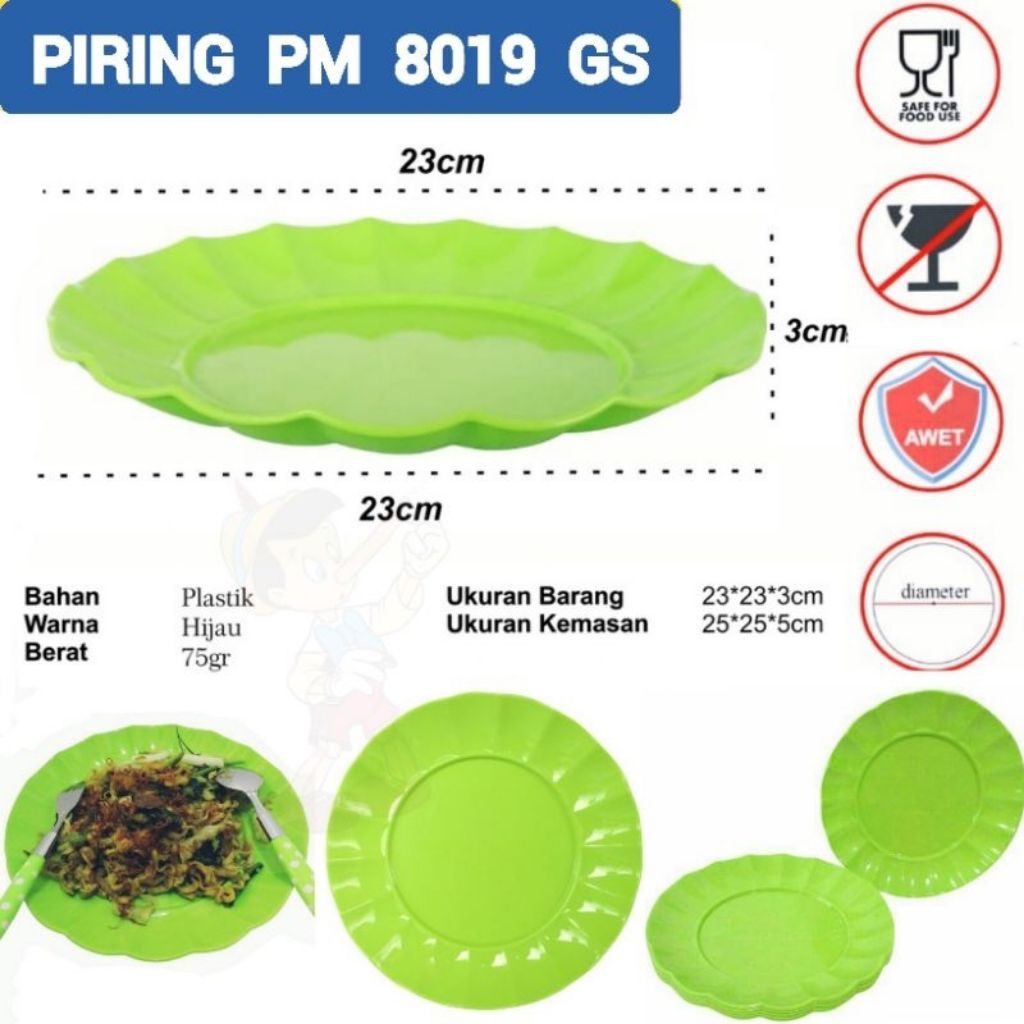 Piring Makan Golden Sunkist (PM 8019)