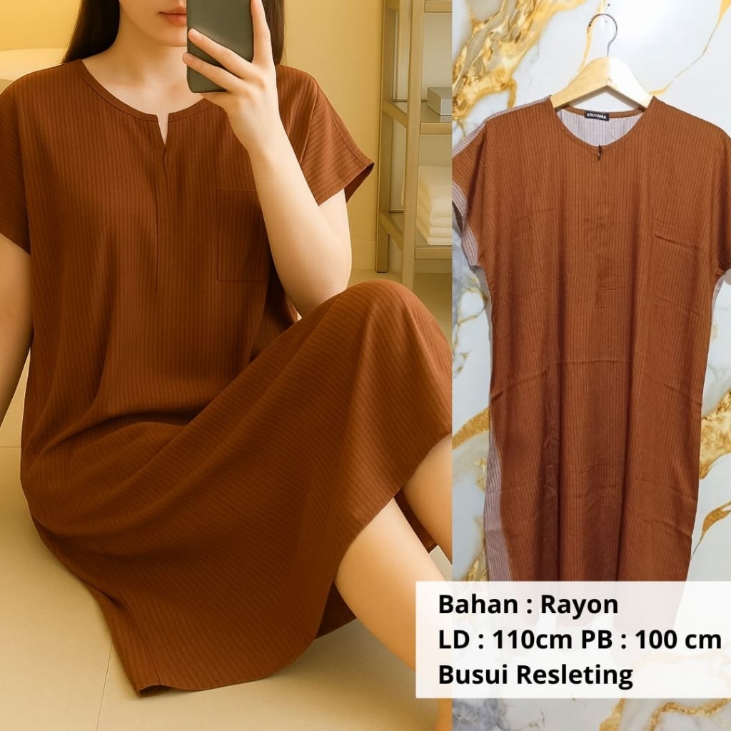 Daster Rayon Kekinian | Daster Jumbo Busui | Daster Selutut
