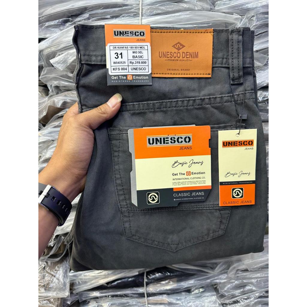 CELANA PANJANG SETANDAR CANVAS UNESCO JEANS/CELANA PRIA TERMURAH