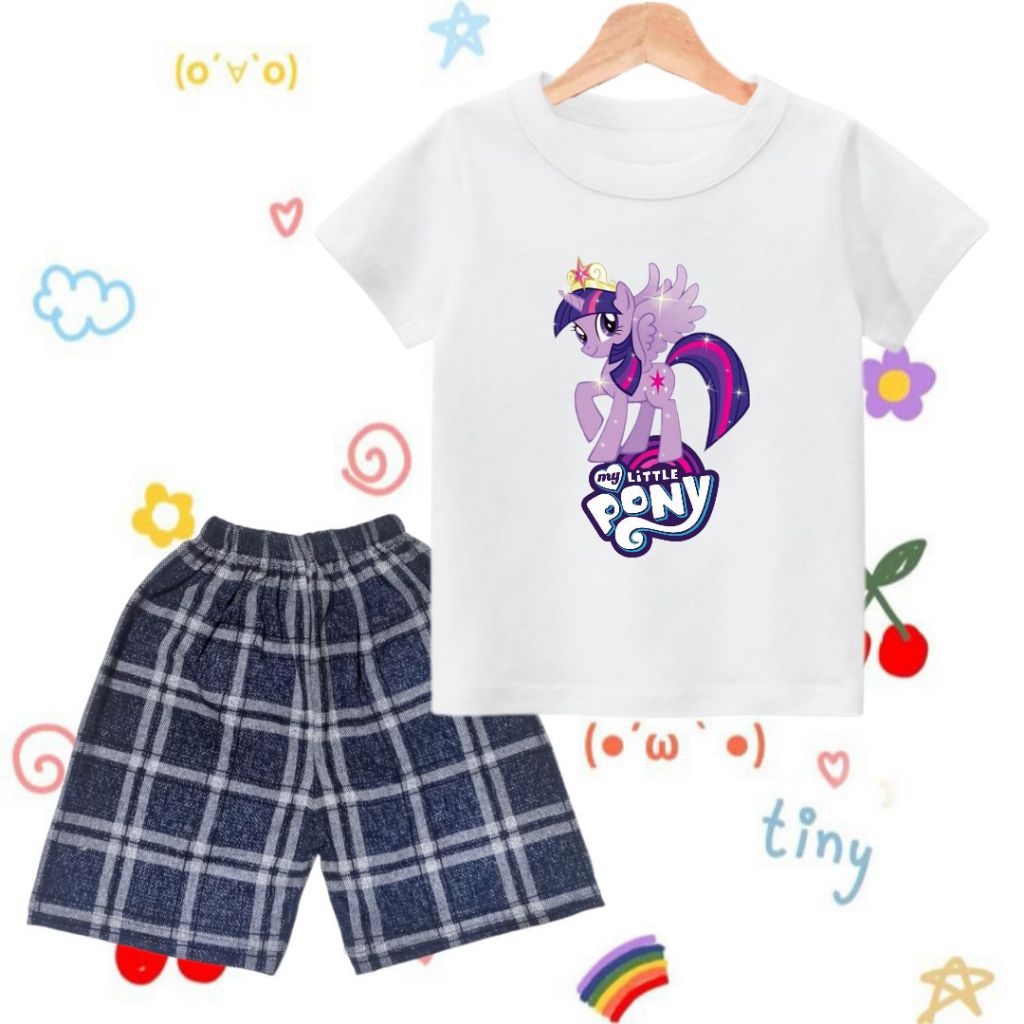 Setelan Anak Unisex/Setelan Celana Kotak MY LITTLE PONY