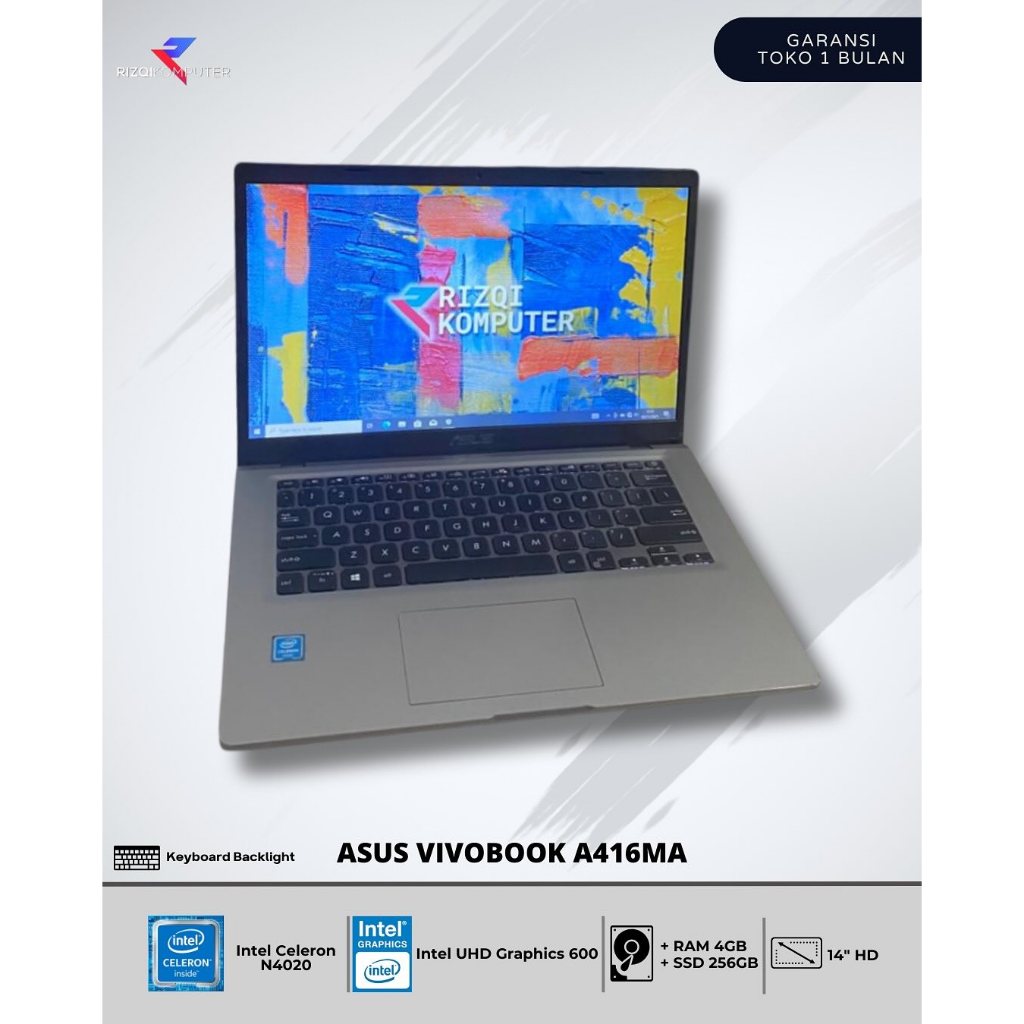 Asus VivoBook A416MA Intel Celeron N4020 Ram 4GB SSD 256GB SBY