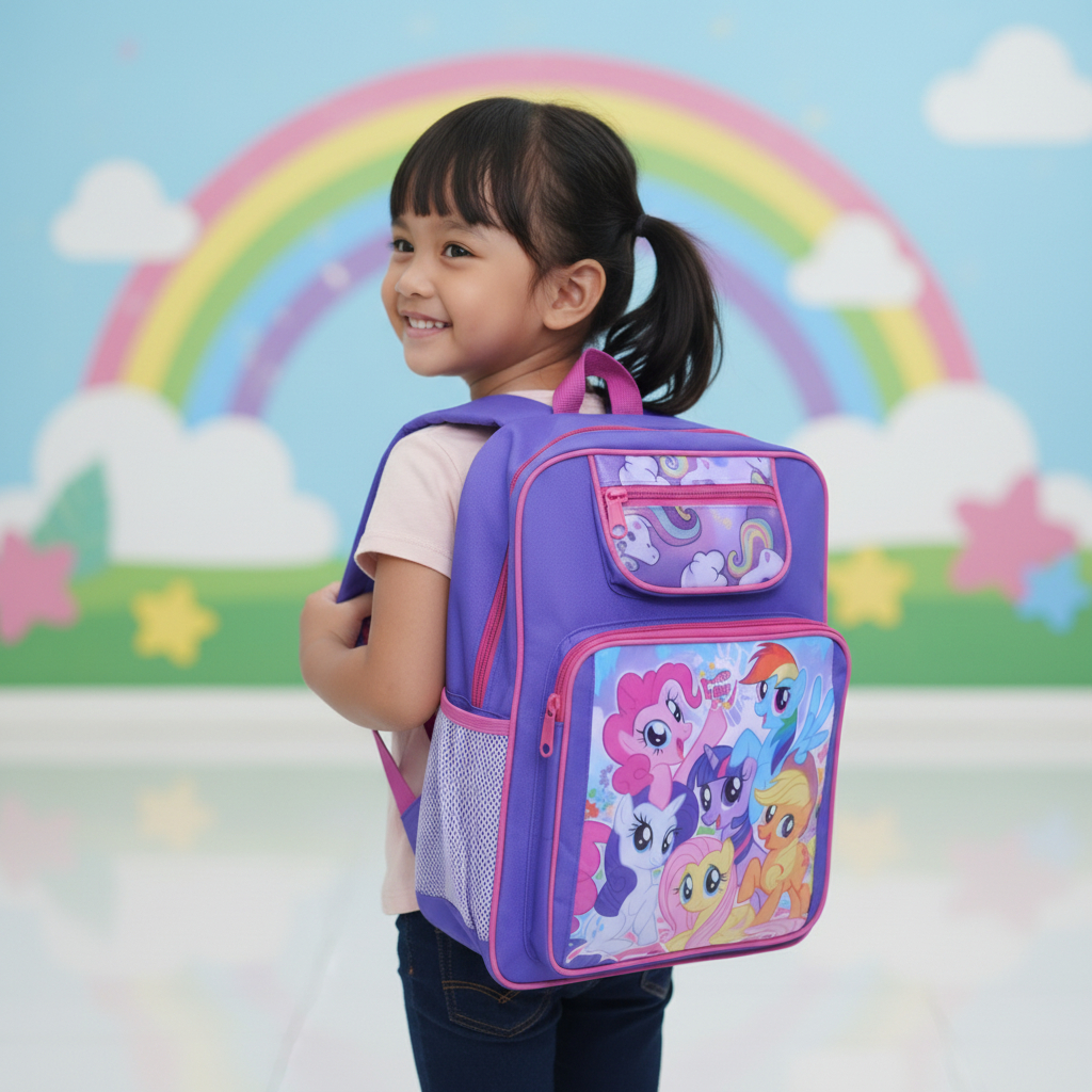 Tas Ransel Anak Perempuan TK PAUD | Motif Kartun Lucu | Ada Tempat Botol Minum | Ringan & Imut