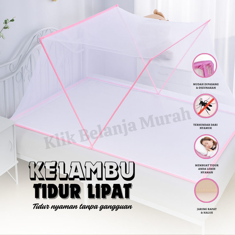 Kelambu Kotak Anti Nyamuk / Kelambu Kotak Lipat Portable Semua Jenis Ukuran / Kelambu Nyamuk Kotak /